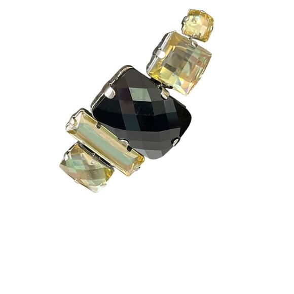 Betmar Newsboy Rhinestone Hat Cap Wool Blend Packable Olive Green Y2K Bling - Picture 6 of 7